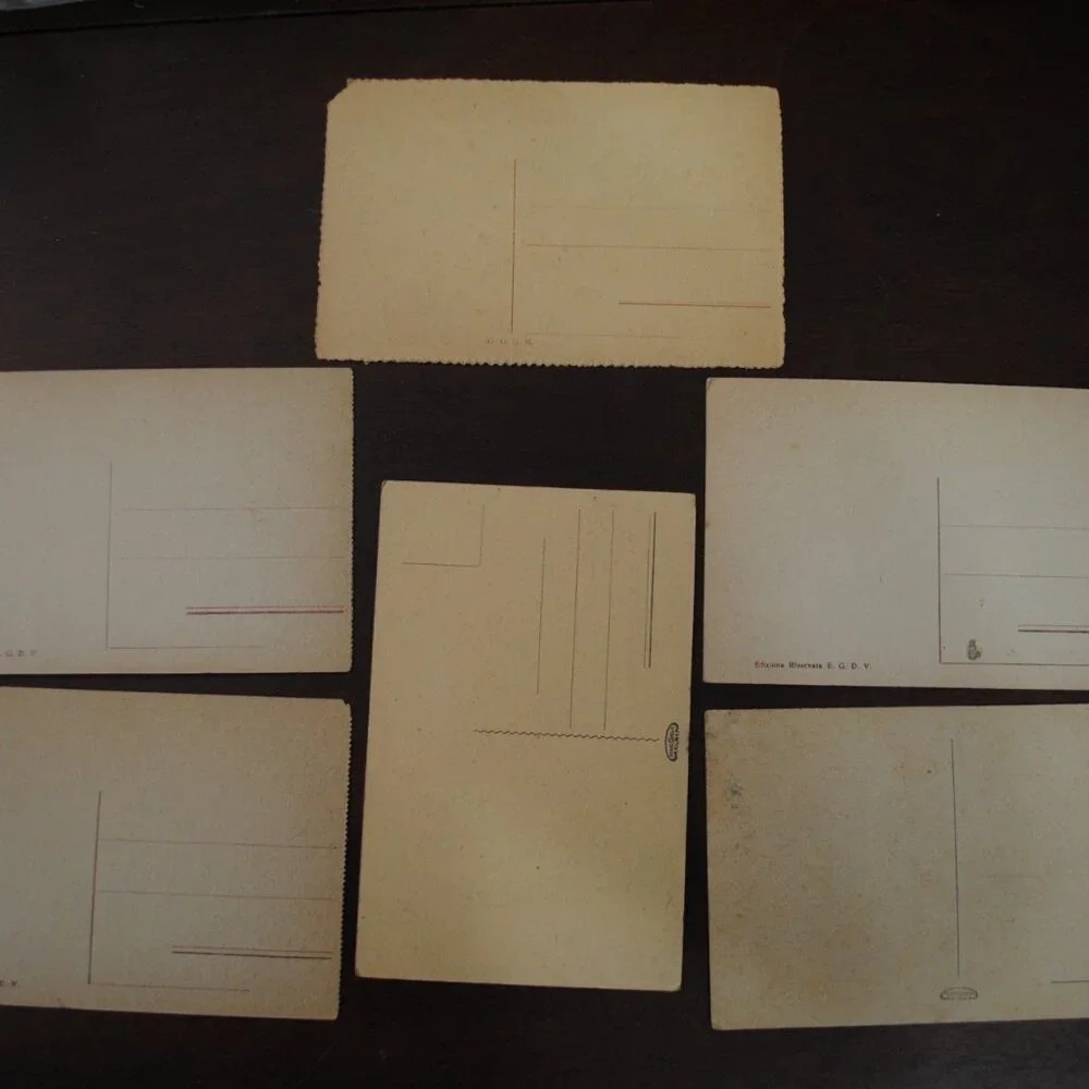 Vintage Lot of 7 1920s-30s Rome & Milano, Italy Postcards Scrapbook Crafts
